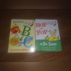 Dr Suess Baby Board Book Lot Of 2: ABC & Hop On Pop